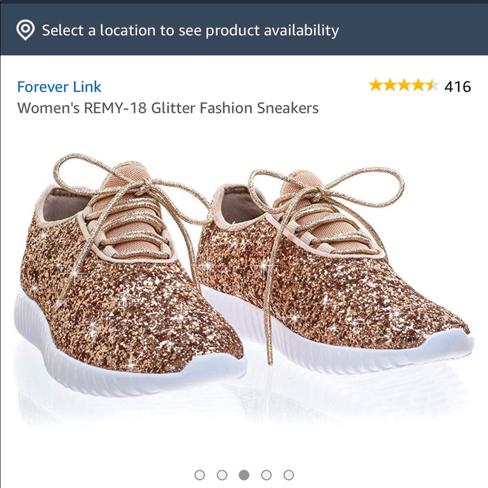 Glitter rose gold sneakers